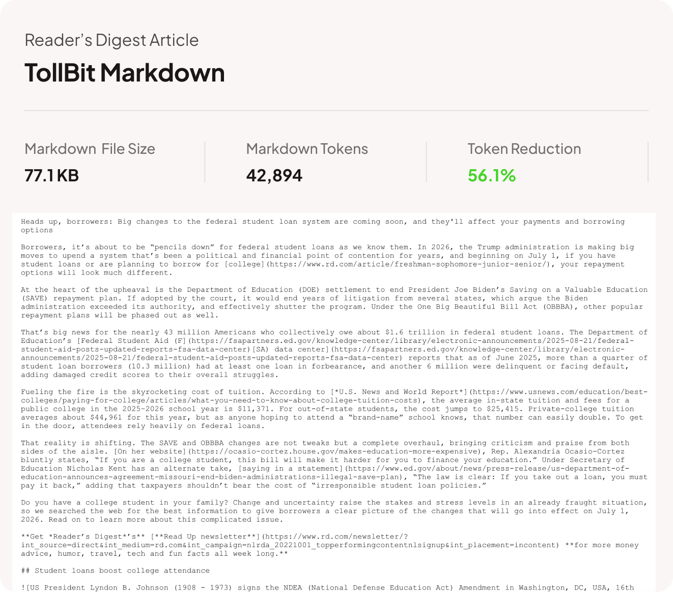 Readers Digest article — TollBit Markdown (77.1 KB)
