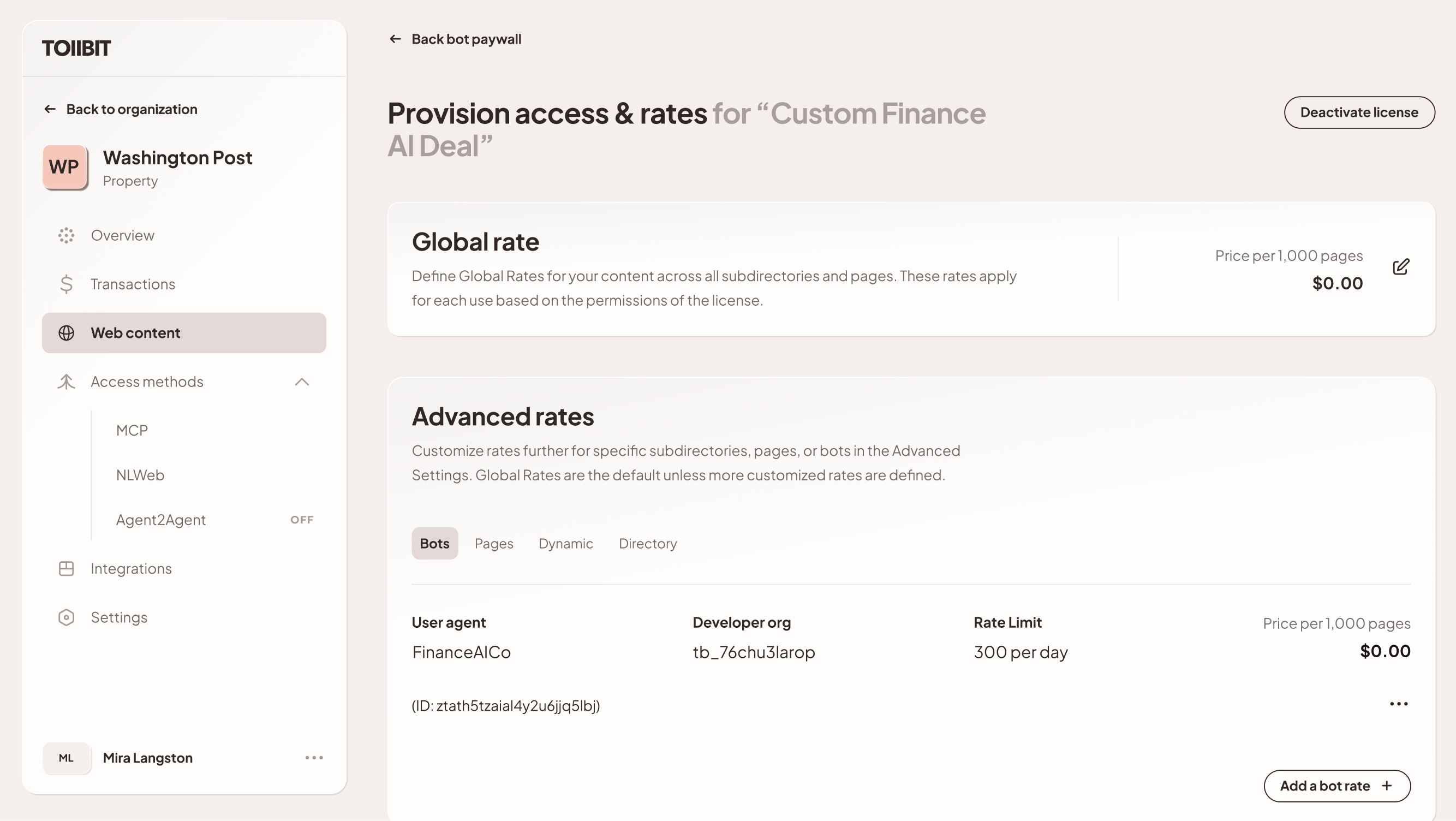 On-behalf-of Access Flow
